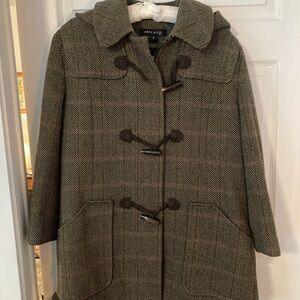 Anne Klein vintage wool tweed coat.